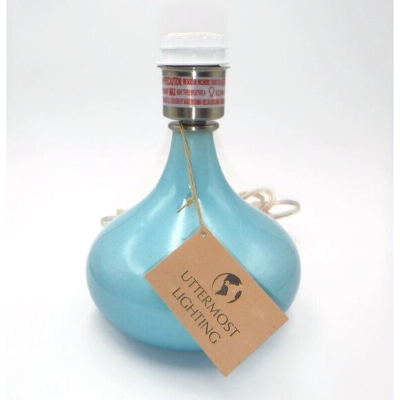 Uttermost Gabbiano Table Lamp Desk Accent Blue Porcelain Base Light 29197-2 - Picture 1 of 9